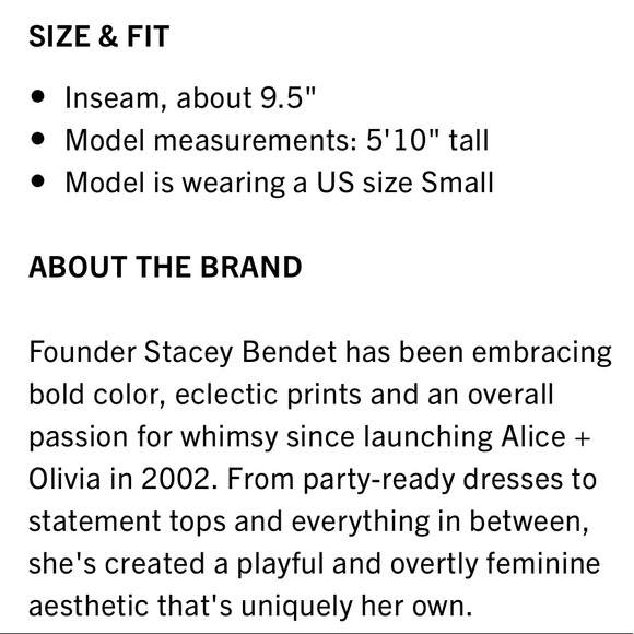 FINAL PRICE 🔥🔥🔥 Alice + Olivia 💛 NWT biker shorts - Picture 6 of 15